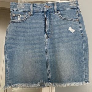 American Eagle curvy stretch jean skirt